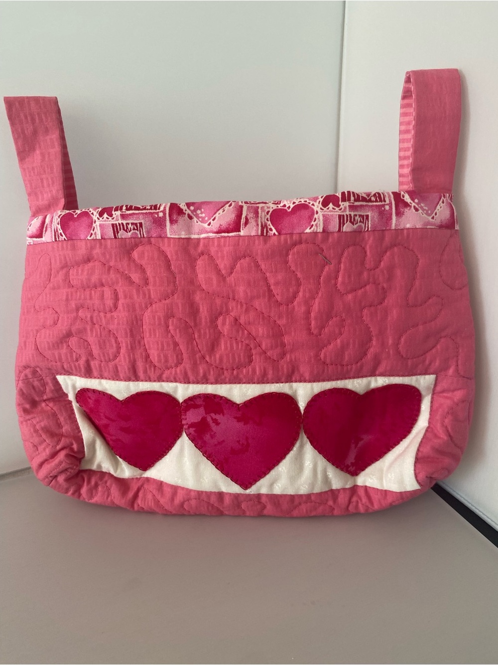 Quilted Pink Heart Bag